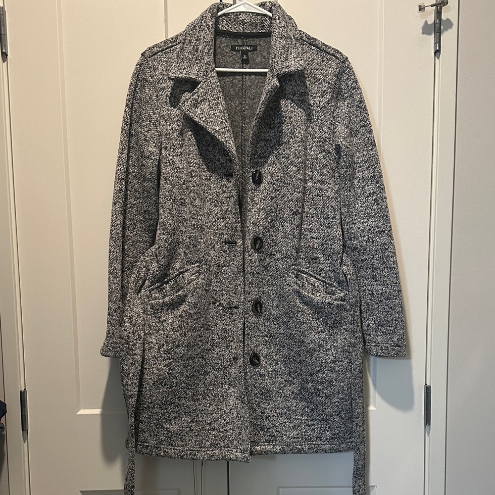 Roz&Ali  Black and White Trench Coat